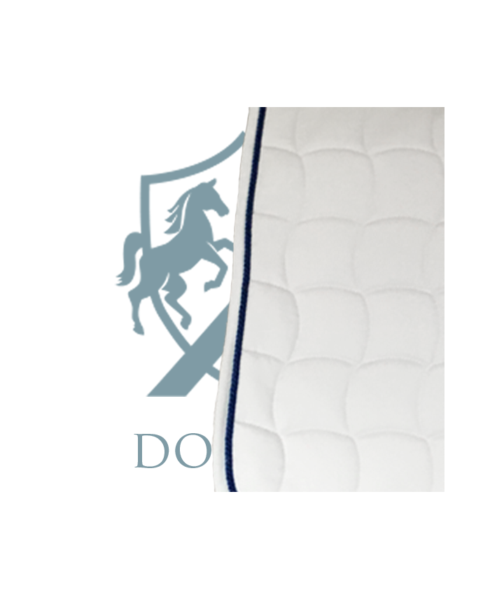 Zadeldek Dressuur Wit/Navy